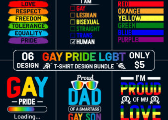 Gay Pride LGBT T-Shirt Design Bundle 2