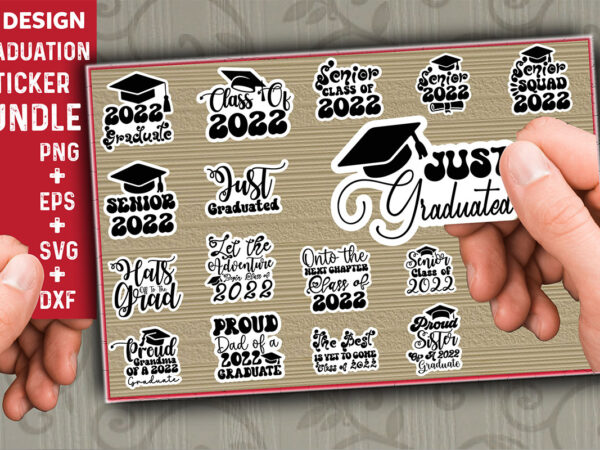 Graduation sticker bundle t shirt design template