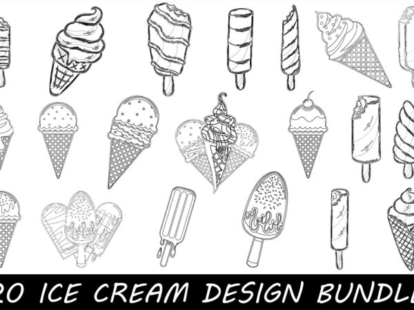 Ice cream design bundle