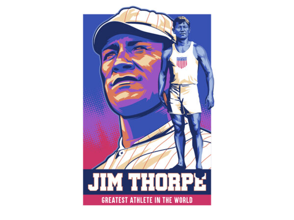 Jim Thorpe vector clipart