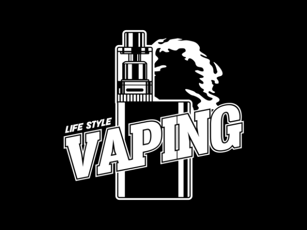 Life style vaping t shirt vector graphic