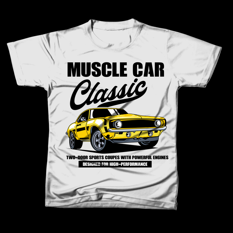 MUSCLE CAR CLASSIC CARTOON