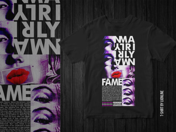 Marilyn monroe t-shirt design, instant download, fame