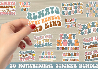 Motivational Retro Sticker Bundle