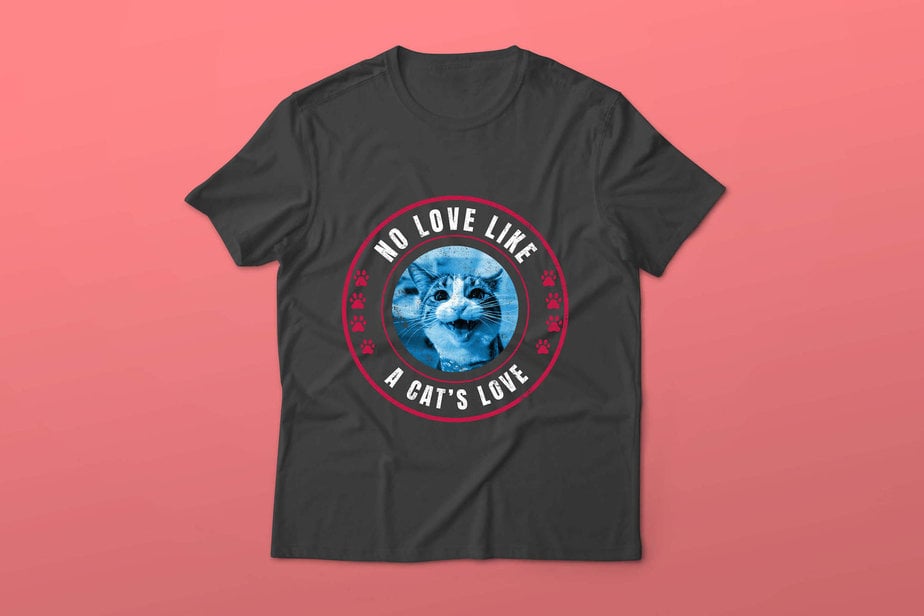 No Love Like A Cat’s Love, cat t-shirt design , cat tshirt design , cat t shirt design , cat psd ,cat, cat psd , cat png