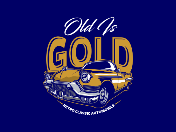 Old is gold t shirt design online