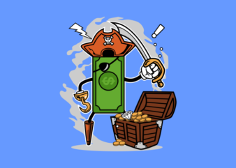 PIRATE MONEY t shirt illustration