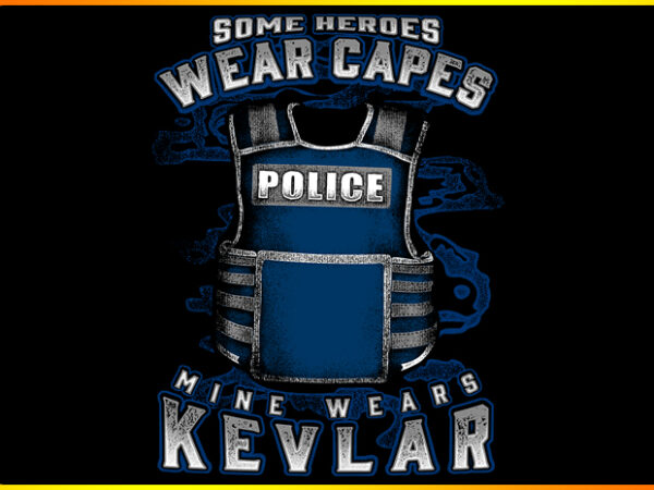 Police kevlar t shirt illustration