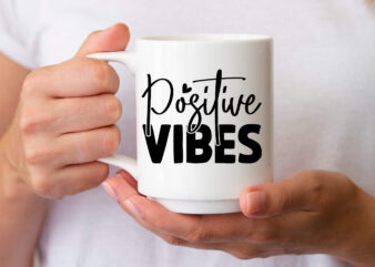 Positive vibes SVG t shirt illustration
