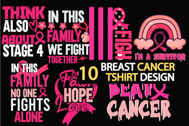 Breast cancer Tshirt Mega Bundle ,Breast cancer 20 t shirt design , breast cancer tshirt bundle, breast cancer svg bundle , breast cancer svg bundle quotes , amazon breast cancer