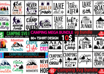 Adventure Tshirt Mega Bundle ,Camping 80 Tshirt Design , Camping SVG Bundle , Camping Mega Bundle , Camping svg design bundle , adventure tshirt bundle , hiking tshirt bundle ,camping