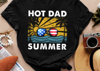 RD Hot Dad Summer Retro Vintage 4th Of July