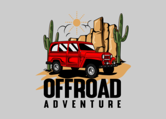 RED CAR OFFROAD ADVENTURE t shirt design online