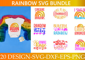 Rainbow SVG Bundle t shirt design online