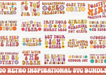 Retro Inspirational SVG Bundle t shirt design online