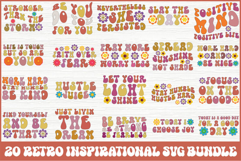 Retro Inspirational SVG Bundle