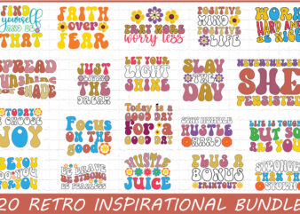 Retro Inspirational SVG Bundle Inspirational Quotes SVG