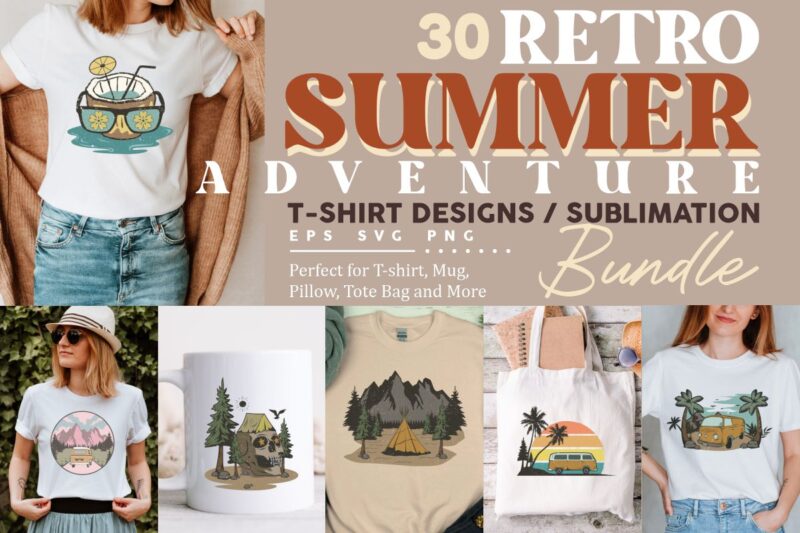 Retro Sublimation Mega Bundle, Huge Sublimation Bundle, Retro T shirt Designs Bundle, Sublimation T shirt Design