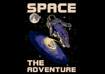 SPACE ADVENTURE t shirt template vector