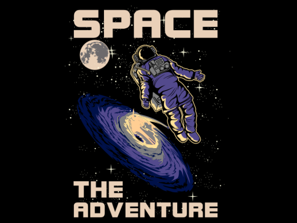 Space adventure t shirt template vector