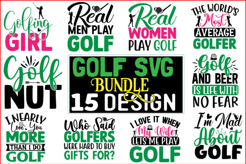 Golf SVG T shirt Design Bundle