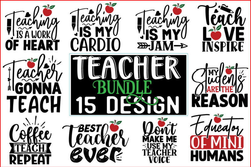 Teacher SVG Design bundle