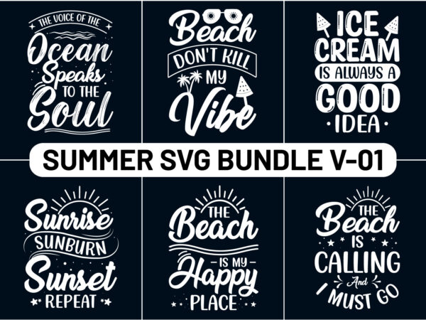 Summer svg bundle for t shirt and merchandise