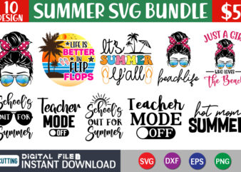 Summer svg bundle t shirt vector illustration, summer vector clipart, summer svg t shirt designs for sale