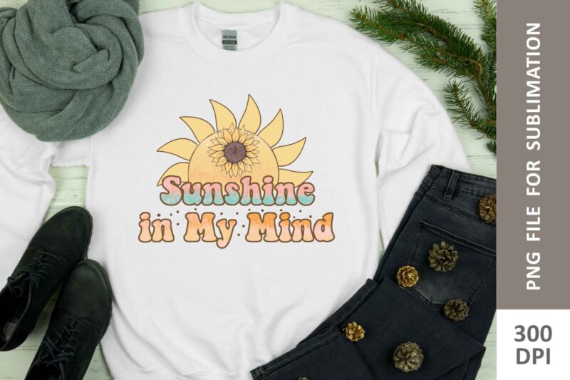 Retro rainbow sublimation designs bundle, Rainbow t shirt designs bundle, Sunflowers sublimation bundle, Sunflowers t shirt design