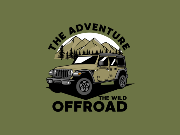 The adventure offroad cartoon t shirt designs for sale