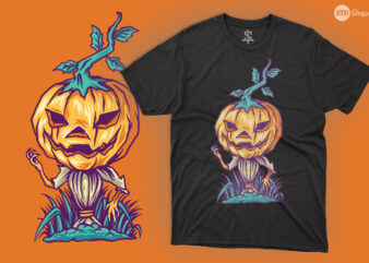 Scary Halloween Pumpkin – Illustration