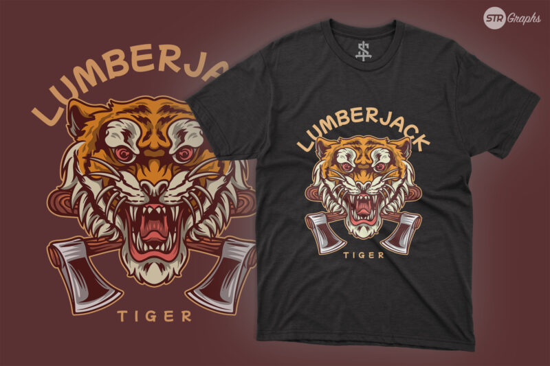 Lumberjack Tiger – Illustration