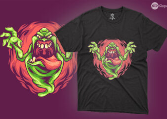 Slime Monster – Illustration t shirt template vector