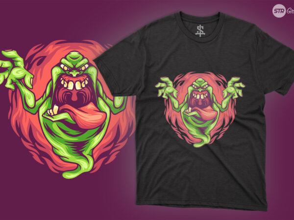 Slime monster – illustration t shirt template vector
