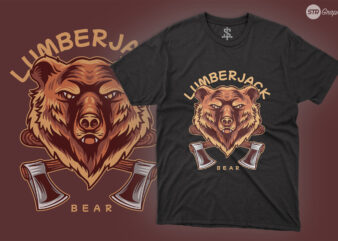 Lumberjack Bear – Illustration t shirt vector graphic