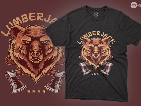 Lumberjack bear – illustration t shirt vector graphic