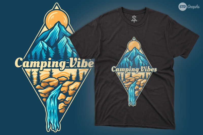 Camping Vibes – Illustration Logo