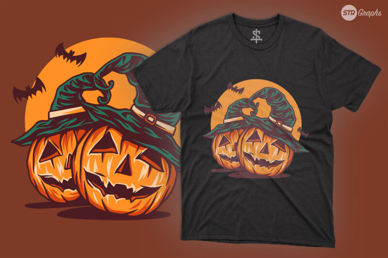 Twin Pumpkin Halloween – Illustration