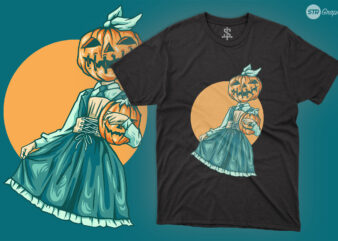 Halloween Girl Costume – Illustration graphic t shirt