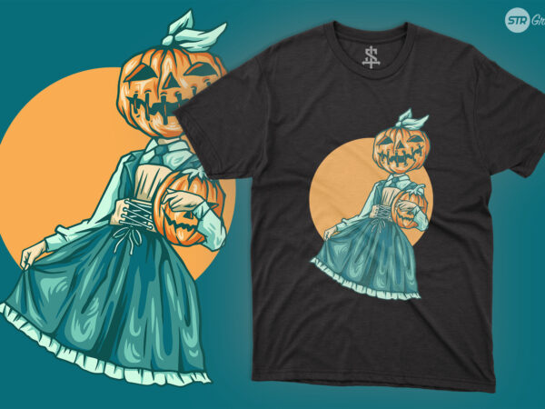 Halloween girl costume – illustration graphic t shirt