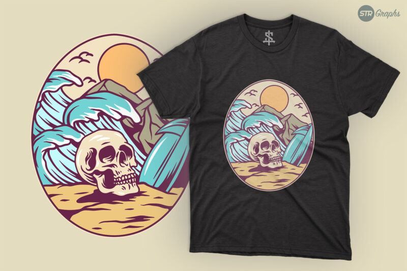 Skull In Summer – Illustration