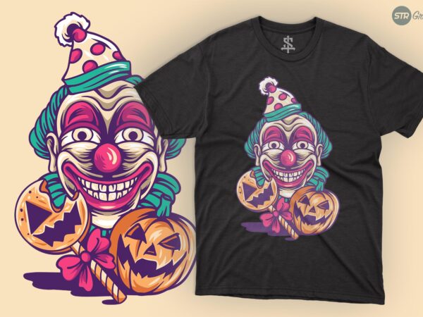 Halloween clown – illustration graphic t shirt