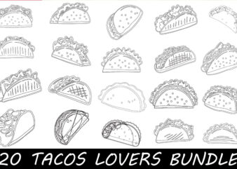 Tacos Lovers Bundle t shirt designs for sale