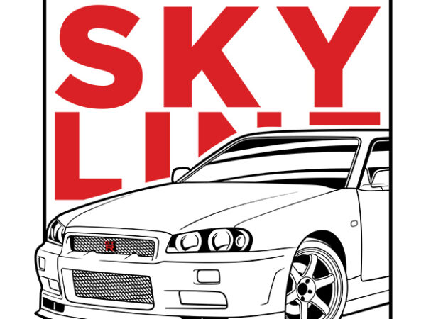 The drift king skyline car shirt t shirt designs for sale