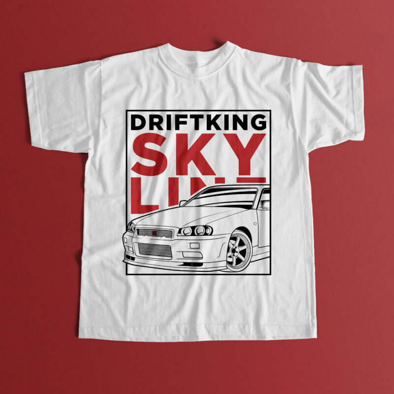 The Drift King SKYLINE Car shirt