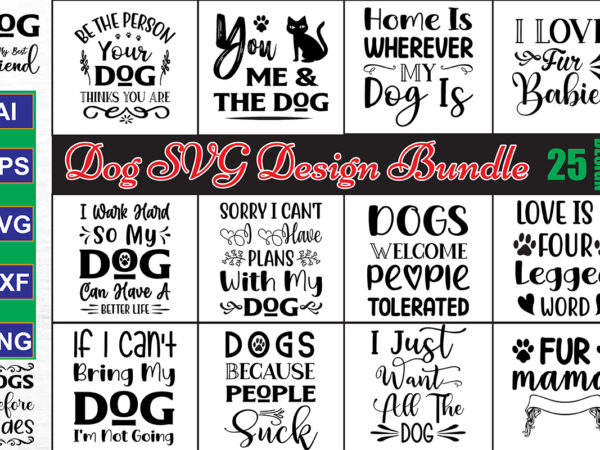 Dog svg bundle t shirt vector illustration