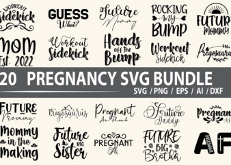 Pregnancy SVG Bundle t shirt illustration