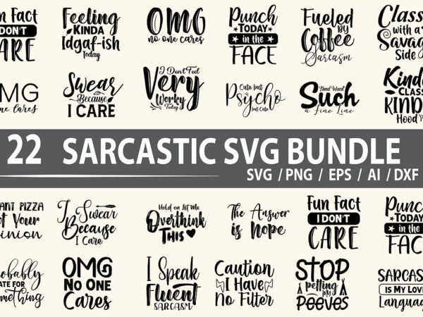 Sarcastic svg bundle t shirt template vector