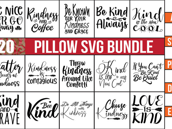 Pillow svg bundle t shirt illustration