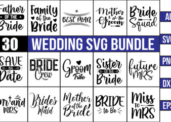 Wedding SVG Bundle t shirt design for sale